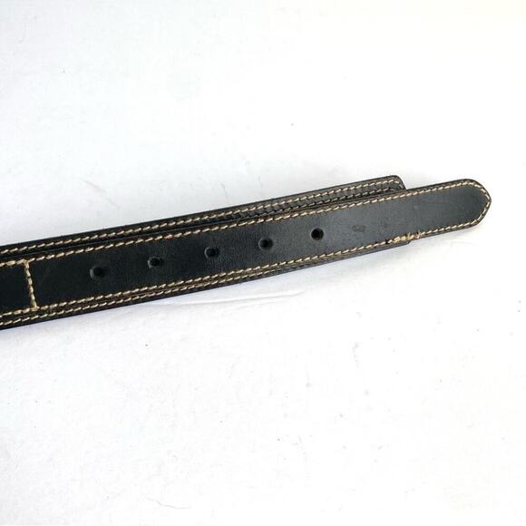 Vintage Black Leather Belt Wide Ranger Style CW Clifford & Willis Womens S / M - Picture 3 of 9